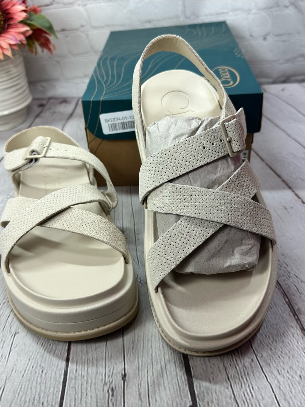 Chaco Townes Midform Suede Sandal — khaki women 10 gorpcore - Picture 2 of 9